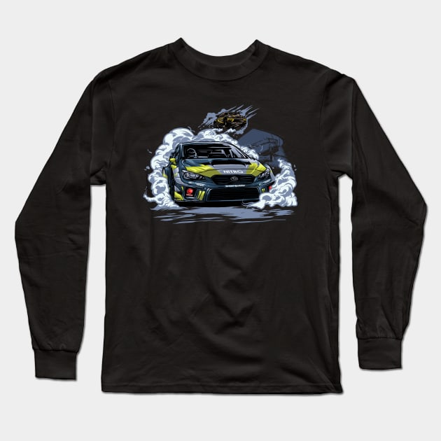 nitro rally cross car Long Sleeve T-Shirt by Blueasri